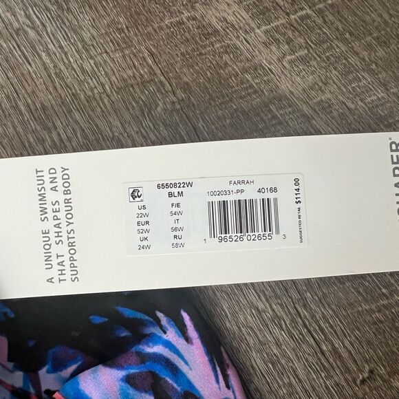 Trimshaper Farrah Swim Romper Plus- Size 22W - Picture 5 of 12